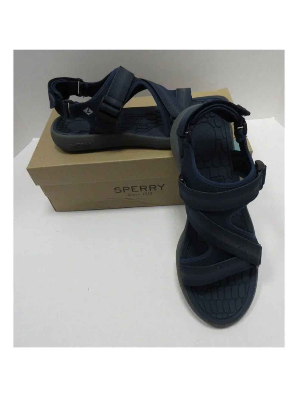 Sperry Top Sider Sandals 11 M Navy Big Eddy H2O Strappy SON-R Tech NEW